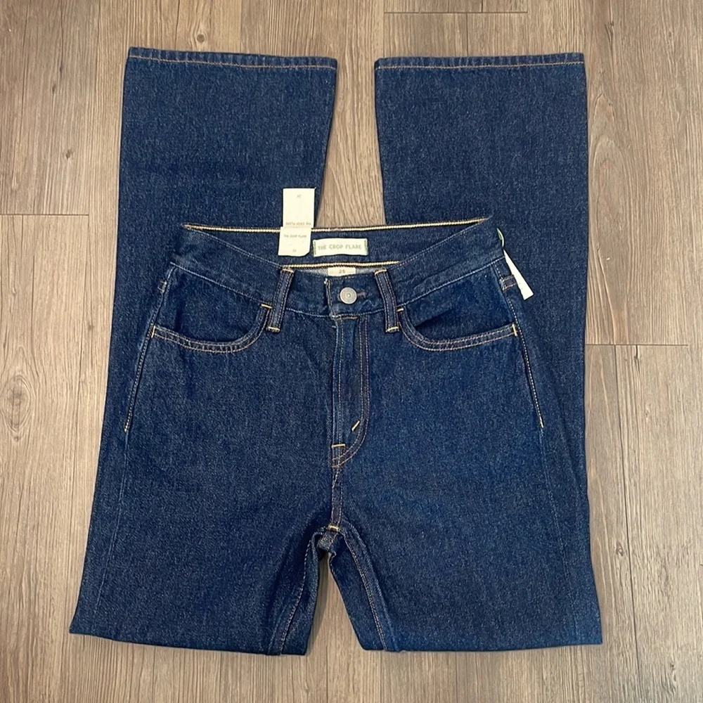 AE 77 Premium Crop Flare Jeans Dark Wash Jeans NWT  Sz 25